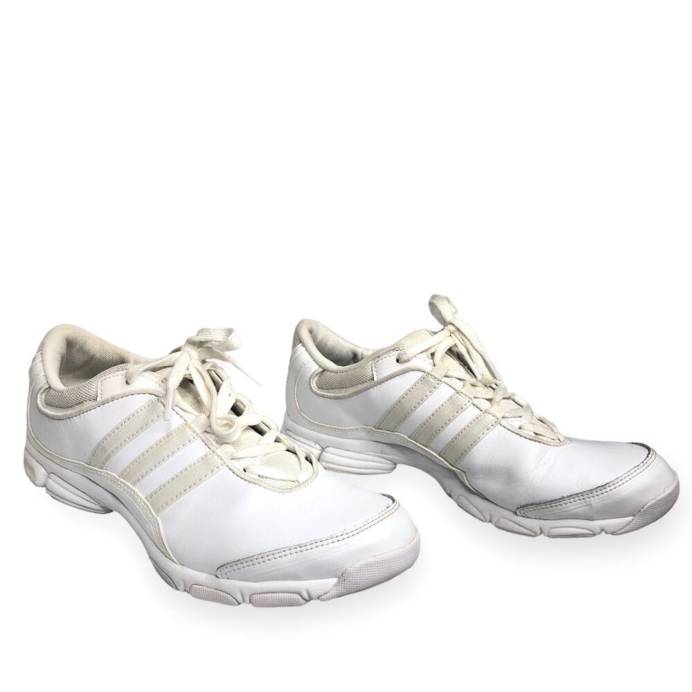ADIDAS Cheer Shoe White Leather Non-Marking Athletic Sneaker 8.5